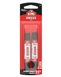 Kiwi Waxed Round Laces Black 27&#39; Set of 2, Retail $6.55