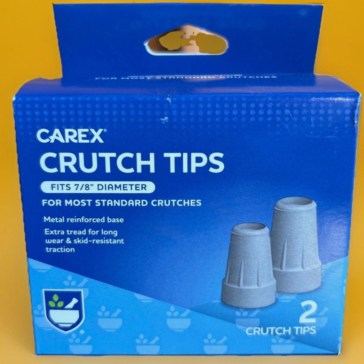 Carex Crutch Tips Fits 7/8 Diameter 2 Ct - Retail $12.99