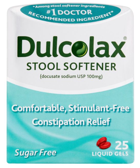 Dulcolax Stool Softener Laxative Gel Capsules - 25ct - Retail $6.99
