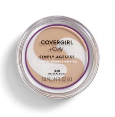 COVERGIRL + Olay Simply Ageless Wrinkle Defying Foundation Compact - 240 Natural Beige - 0.4oz - Retail $14.99