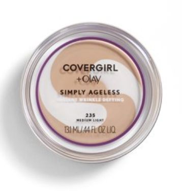 COVERGIRL + Olay Simply Ageless Wrinkle Defying Foundation Compact - 235 Medium Light - 0.4oz
