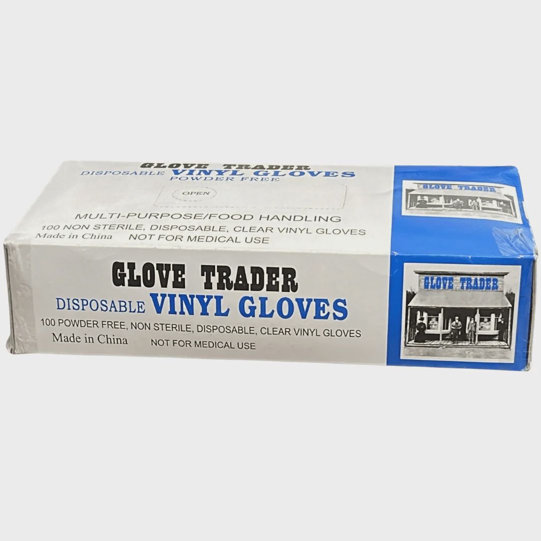 Glove Trader Disposable Vinyl Gloves - 100Pcs - Retail $3.99
