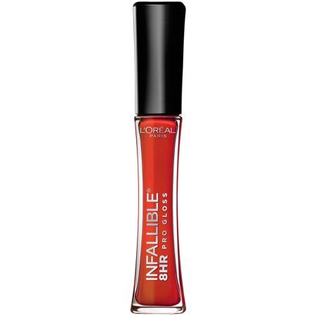 LOreal Paris Makeup Infallible 8 Hour Hydrating Lip Gloss Fiery 0.21 Fl Oz - Retail $8.99