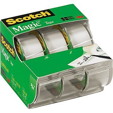 3105 Magic Office Tape  Refillable Dispenser  3/4   X 8 Yards  Three per Box - Retail $5.29