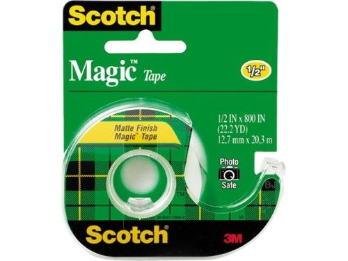 MMM119 Magic Tape with Dispenser- .50in. X 800in.- Retail $3.02