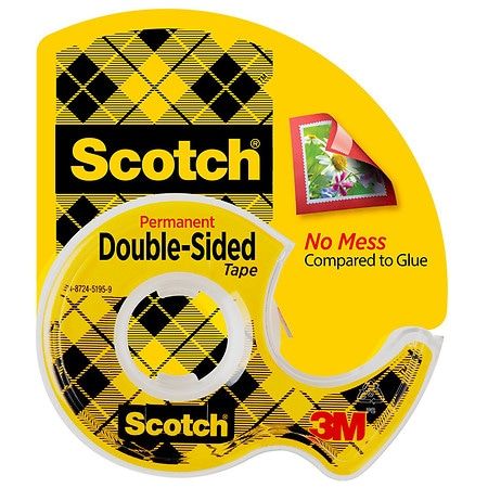 Scotch Permanent Double-Sided Tape .5&quot; x 450&quot; - Retail $4.09