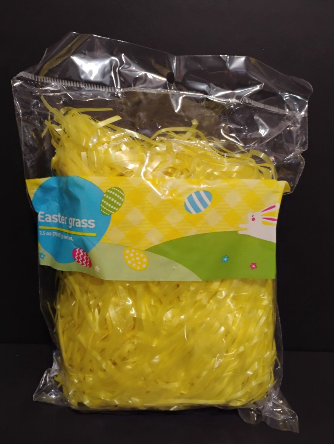 Plastic Easter Grass - 2.5oz. - Great for Easter Basket Filling, Crafts &amp; Decor - Retail $4.99, COLOR: Yellow