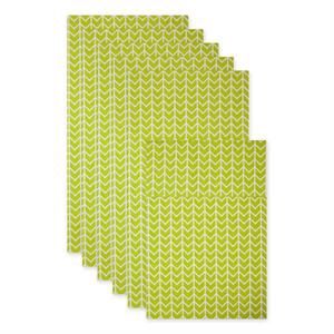 Avocado Herringbone Print Fridge Liner Set6