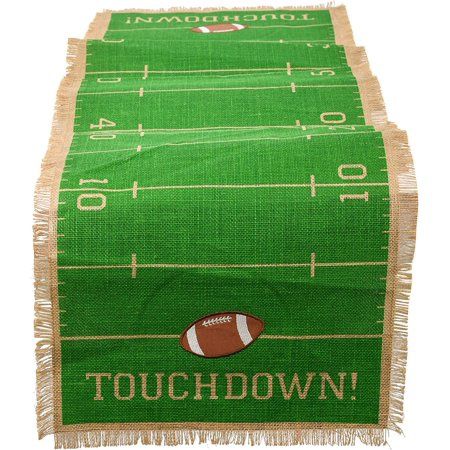 Astro Turf Green Touchdown Printed 14 X 72 Cotton Decorative Table Runner - Retail $31.50