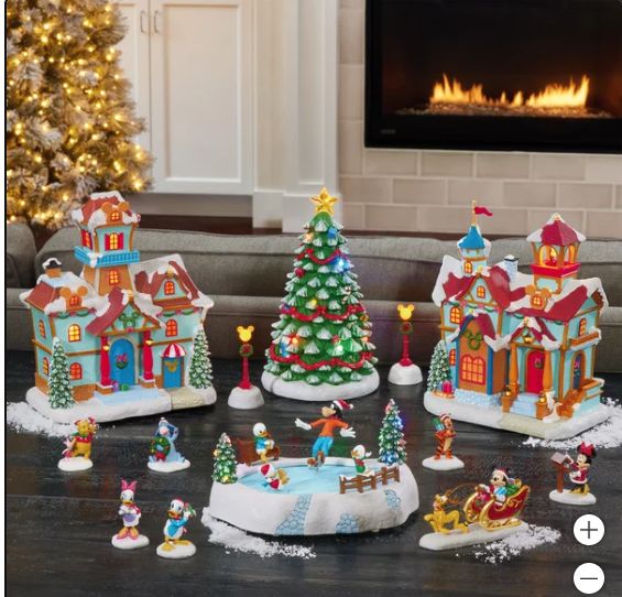 Disney Holiday Village, 13-piece Set, Retail $139.99