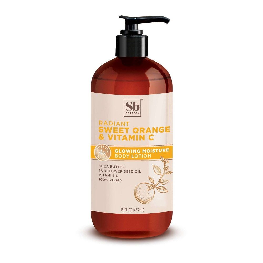 Soapbox Radiant Sweet Orange &amp; Vitamin C Glowing Body Lotion, 16 OZ - Retail $10.99
