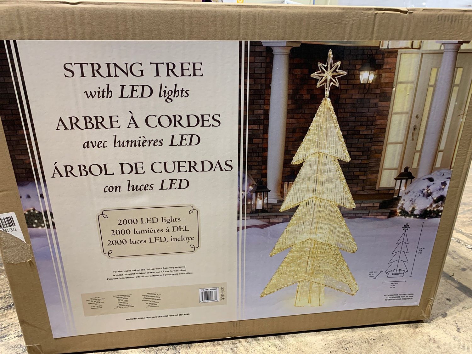 Kirkland Christmas String Tree with LED Lights - $85.99