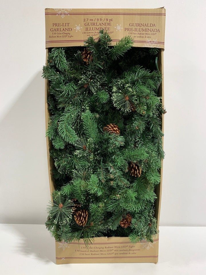 Kirkland 9’ Pre-lit LED Greenery Holiday 9 Foot Garland - Stunning Piece - $49.99