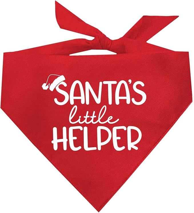 Santa&#39;s Little Helper Christmas Dog Bandana (Red) - Retail $14.99