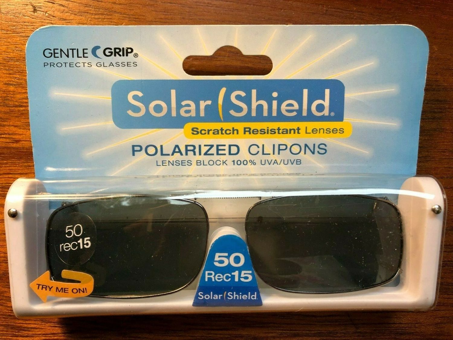 Solar Shield Polarized Scratch Resistant Clip on Sunglasses - Retail $16.99