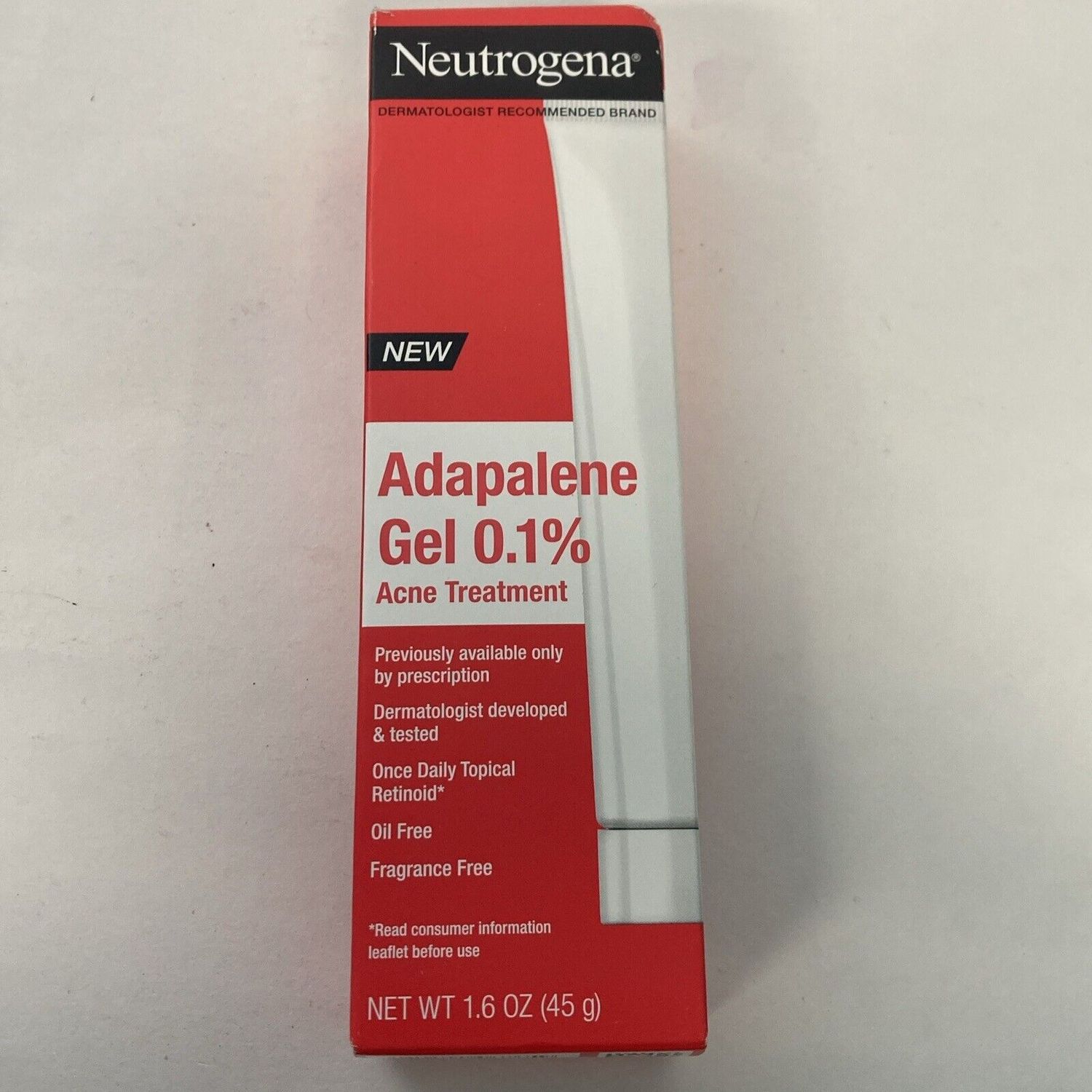 Neutrogena Stubborn Acne Adapalene Gel with 0.1% Adapalene Acne Treatment - 1.6oz - Retail $23.99