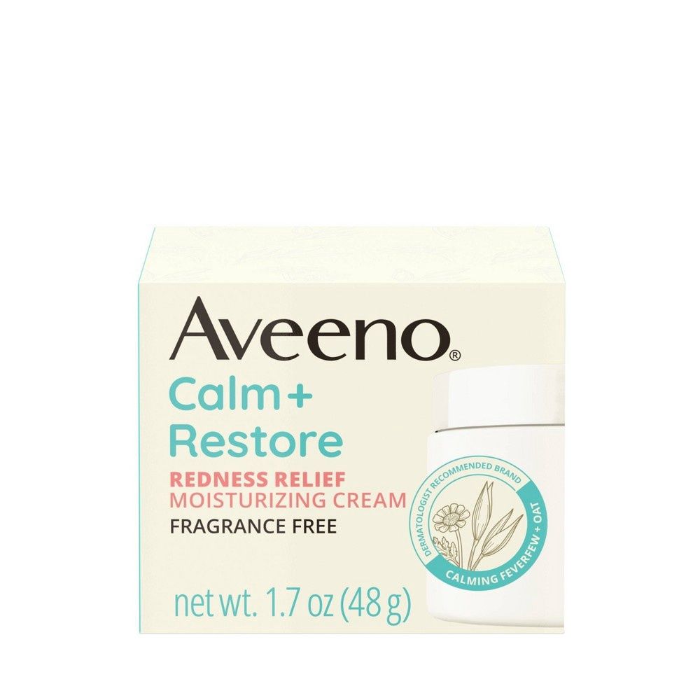 Aveeno Calm + Restore Redness Relief Moisturizing Face Cream, 1.7 OZ - Retail $26.99