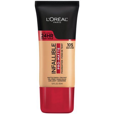 L&#39;Oreal Paris Infallible Pro-Matte Foundation, 105 Natural Beige, Retail $11.99