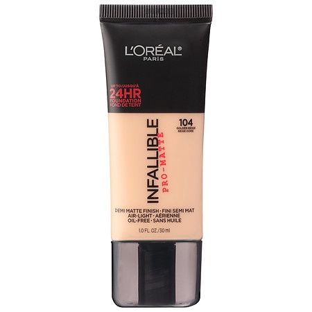 L&#39;Oreal Paris Infallible Pro-Matte Foundation, 104 Golden Beige, Retail $11.99