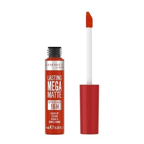 Rimmel London Lasting Mega Matte Liquid Lipstick  Hydrating Formula - Scarlet Flames, Retail $6.99