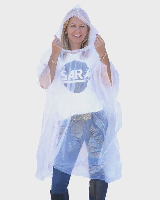Premium Disposable Rain Ponchos | Individually Bagged | clear - Retail $.99