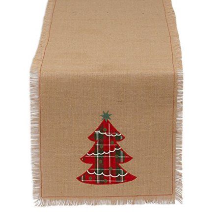 Design Imports Holiday Tree Embroidered Table R Unner 14&quot; X 72&quot; - Retail $22.99