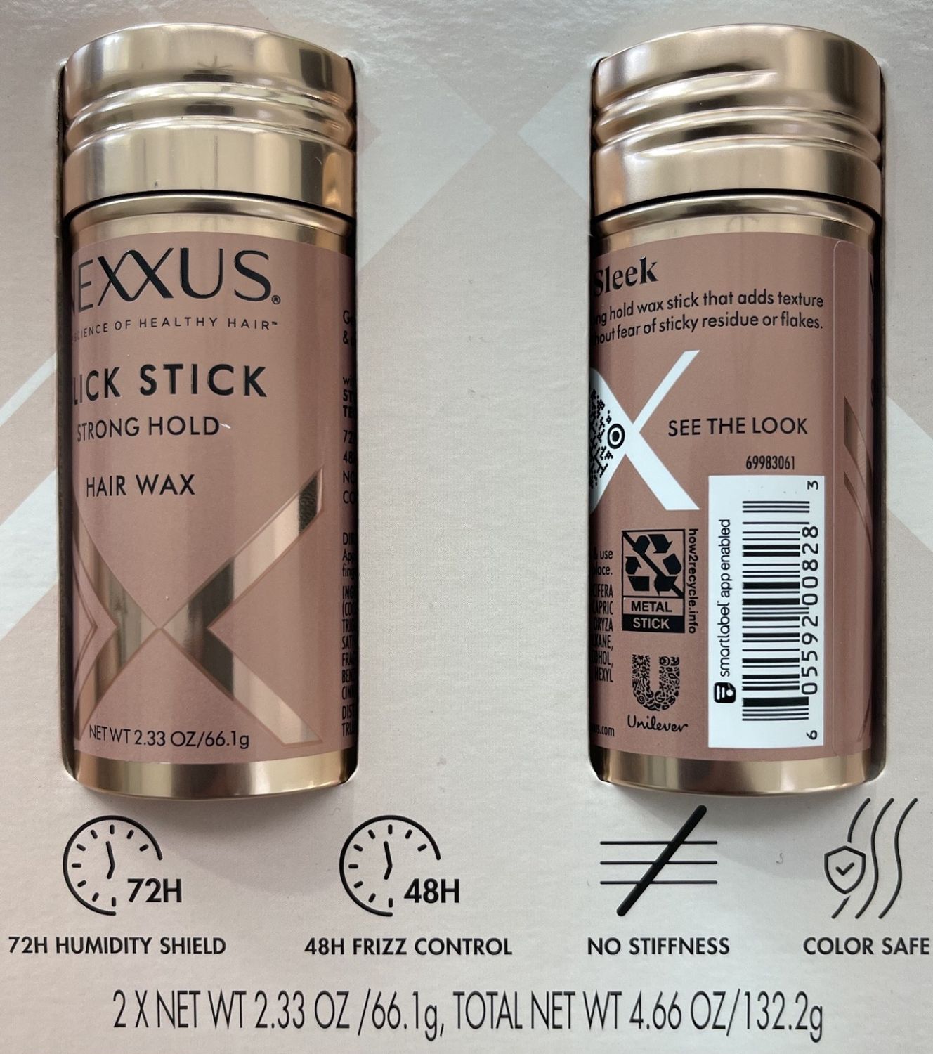 Nexxus Slick Stick Strong Hold Hair Styling Wax, 2-Pack - Retail $19.99