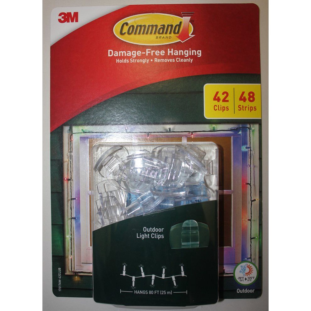 Command Outdoor Light Clips 42 Pack - Retail $9.99