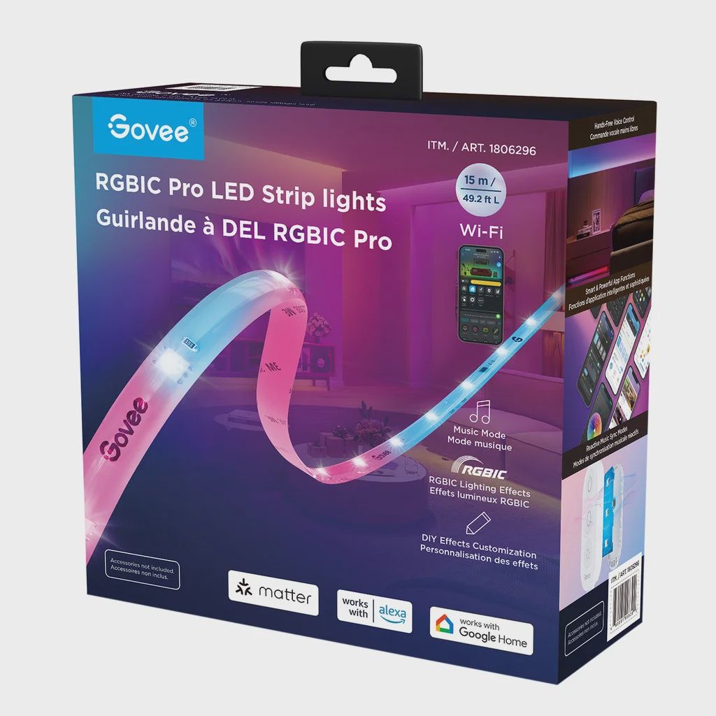 Govee 49.2ft RGBIC Pro LED Strip lights - Retail $49.99
