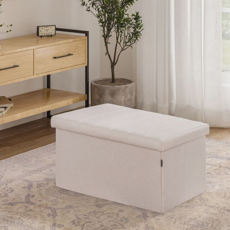 Seville Classics Boucle Foldable Storage Trunk (Stitch came out) - Retail - $34.99