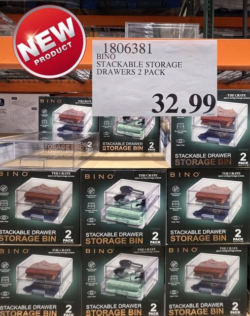 Bino Stackable Storage Drawers 2 Pk - Retail $32.99