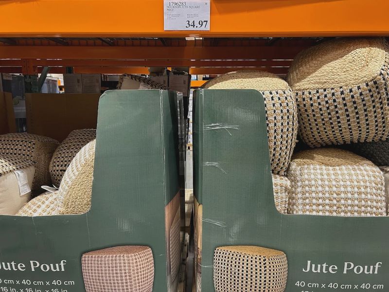 Square Jute Pouf VJ066