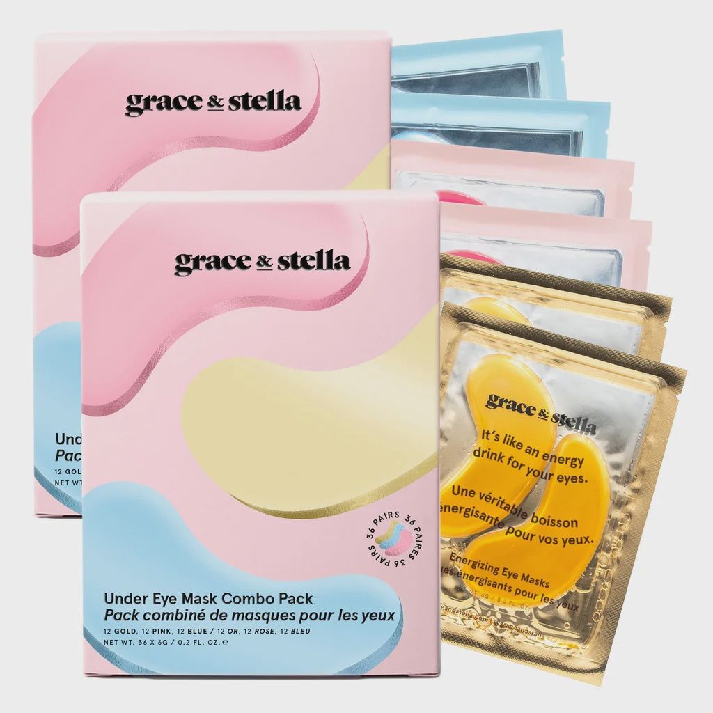 grace &amp; stella Under Eye Mask, Under Eye Patches Combo Pack, 36-count, 2-pack - Retail $29.99