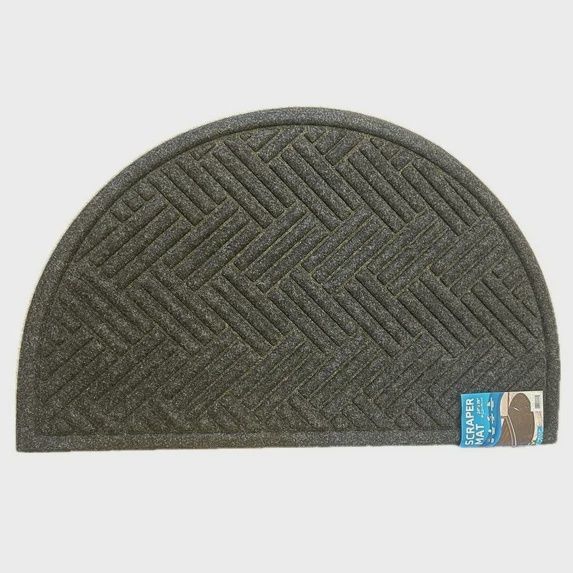 Apache Mills Half-Round Mat Bricks Caviar 24&quot; x 39&quot;  - RETAIL- $12.99