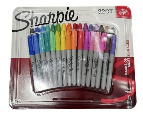SHARPIE Permanent Markers | Fine Point | 32 Count (Multicolor) - Retail $27.99