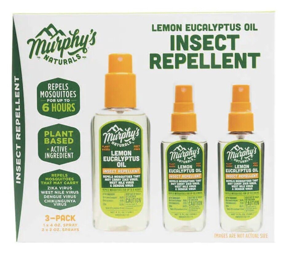 Murphys Naturals Insect Repellent Spray Lemon Eucalyptus Oil (Pack of 3) - Retail $29.99