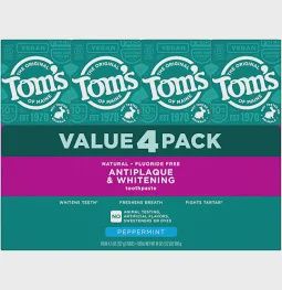 Tom's of Maine Antiplaque and Whitening Toothpaste, 4.7 oz
