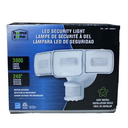 Home Zone LED Security Motion Activated Light 3000 Lumens - Retail $45.99