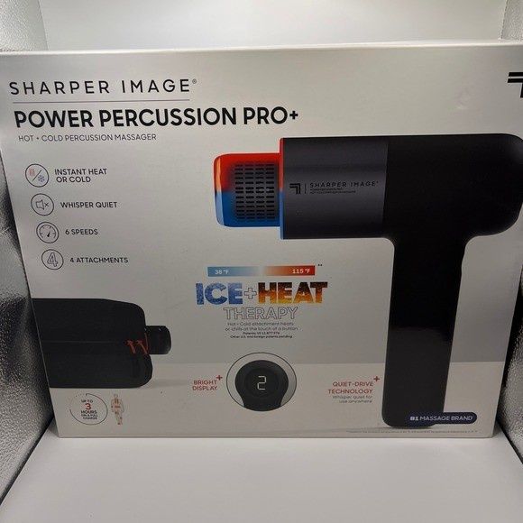 NIOB Sharper Image Power Percussion Pro+ Hot + Cold Percussion Massager Gun - Retail - $109.99