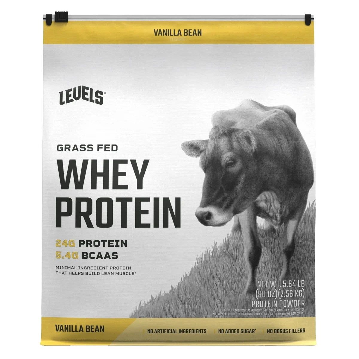 Levels Grass Fed Whey Protein, Vanilla Bean, 5.64 Lbs - Retail $69.99
