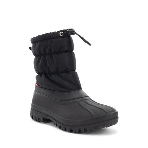 Womens Nylon Puffer Snow Boot - Black - Retail $46.99