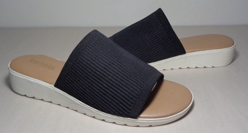 Kensie  ELLIE / Black / Slip on Wedge Heel Sandals / New Women&#39;s Shoes - Retail $14.99