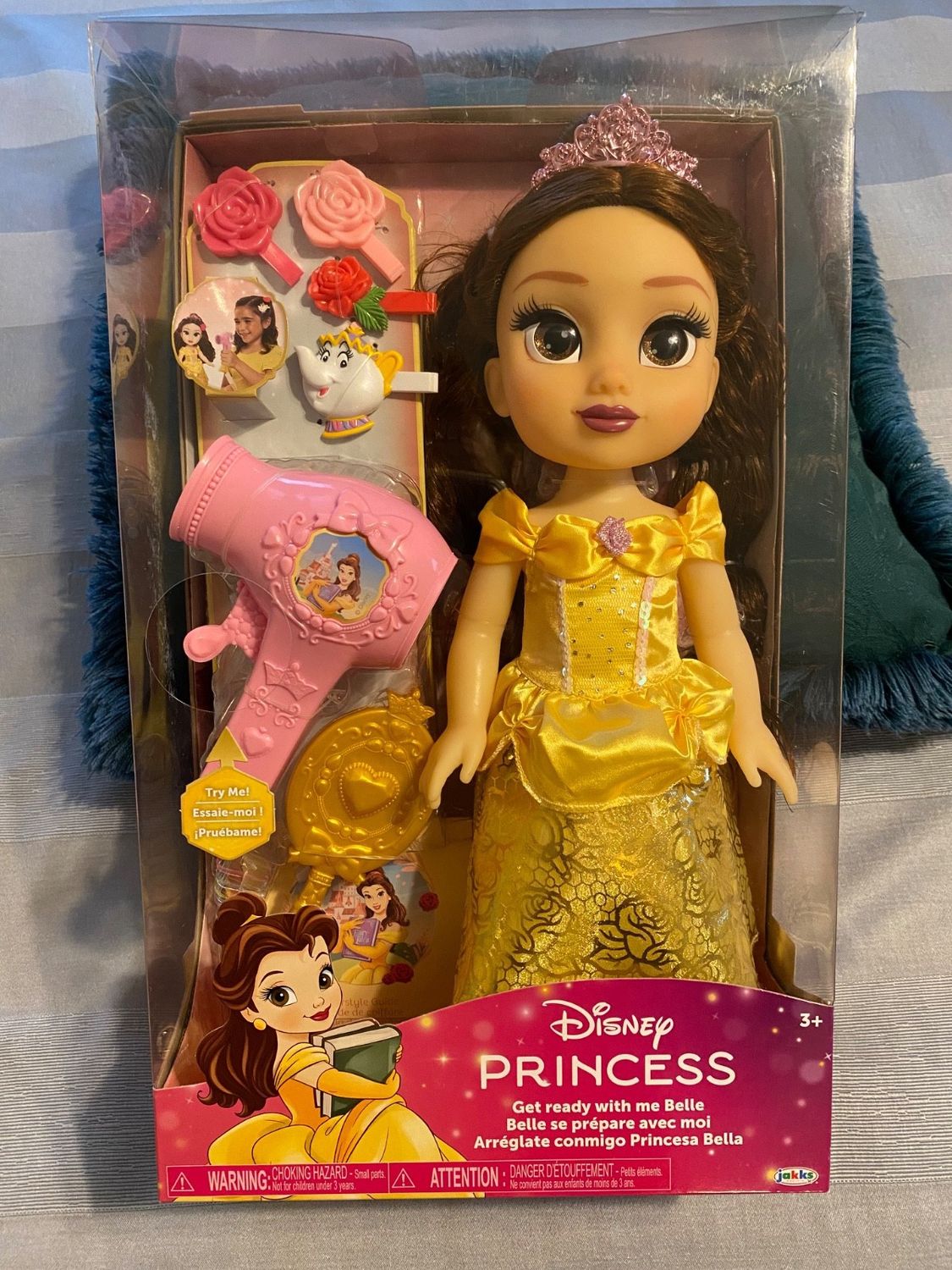 Disney Princess Belle Get Ready with Me Large Doll and Hair Play Set-Belle - Retail $24.99