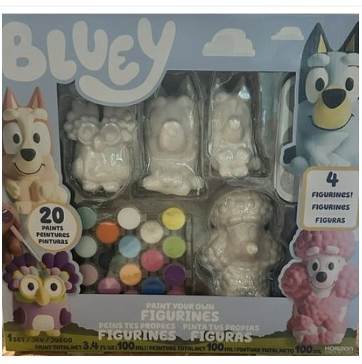 Bluey Paint Your Own Figurines 4 Figurines - Retail $19.99