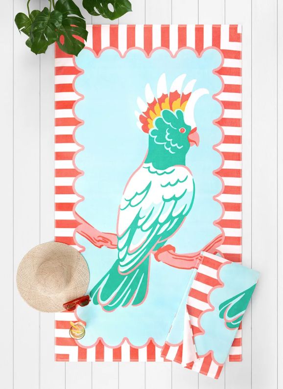 Harbor Bay Beach Towels 2-pack, Retail $28.99, COLOR: Bird