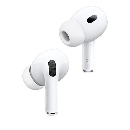 Apple AirPods Pro 2 Earbuds with Active Noise Cancellation, Hearing Aid Feature, Personalized Spatial Audio