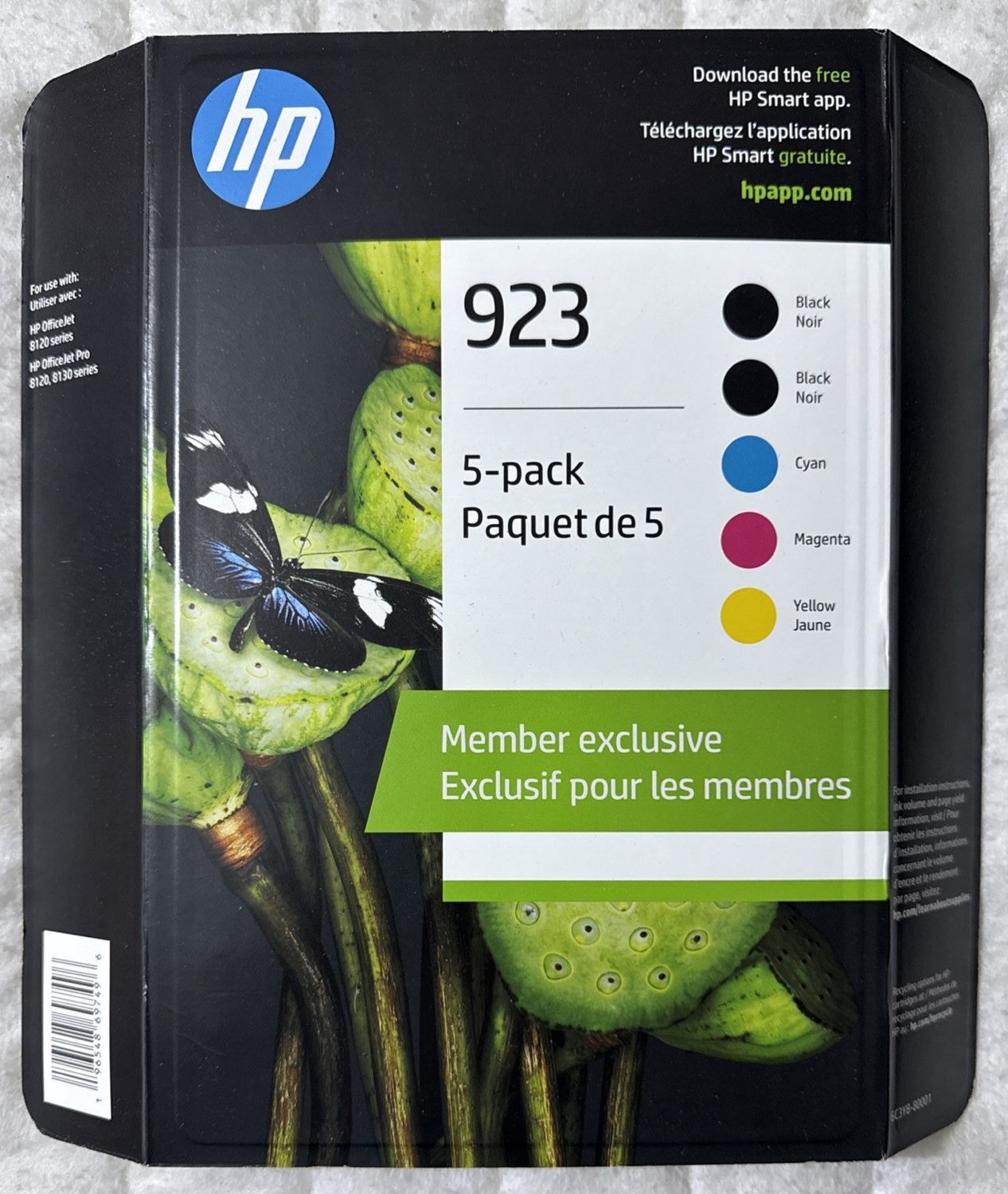 HP 923 Black Cyan Magenta Yellow Ink Set 6C3Y8BN Exp 10/2026+ Sealed Retail Box - Retail $117.99
