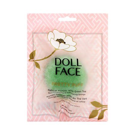 Doll Face Pretty Puff Natural Konjac with Green Tea Skin Cleansing and Exfoliating Sponge - Retail $8.49