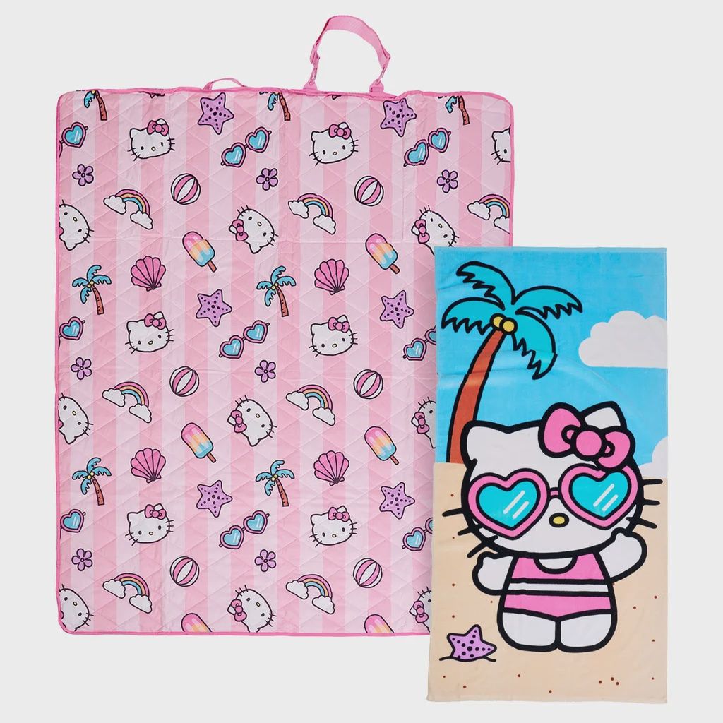 Character Outdoor Picnic Blanket with Beach Towel Set - Retail $19.99