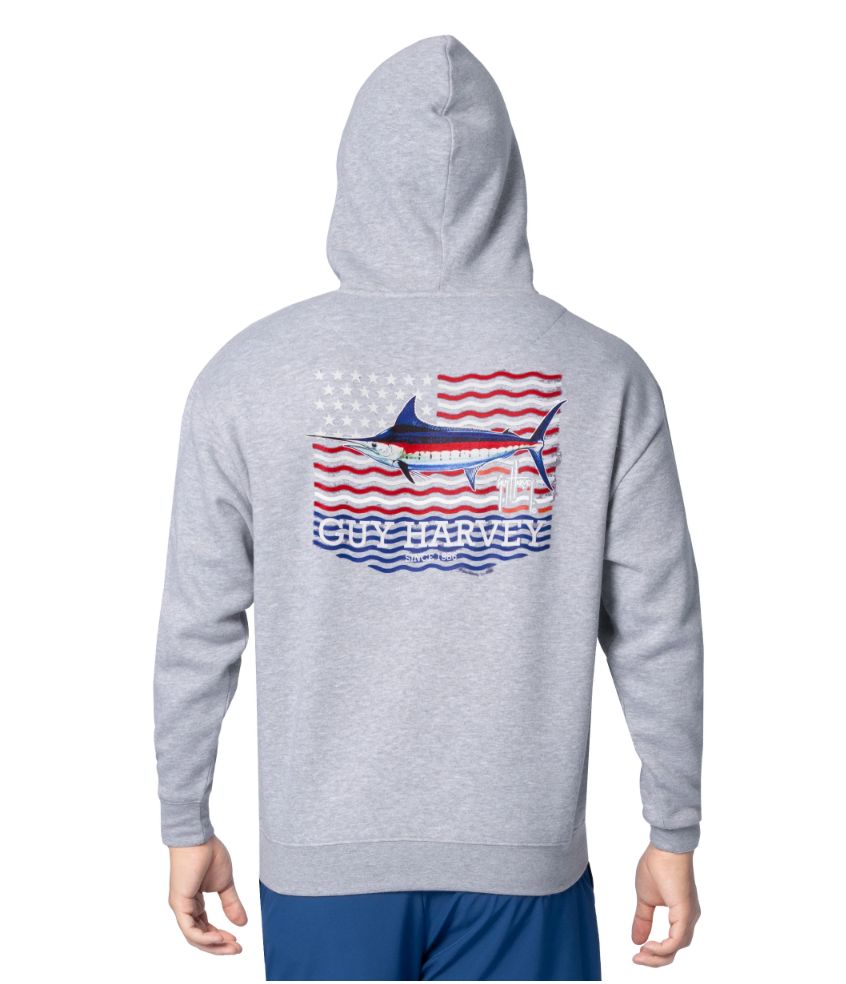 Men’s Liberty Marlin Patriotic Fleece Hoodie - Retail $60.00